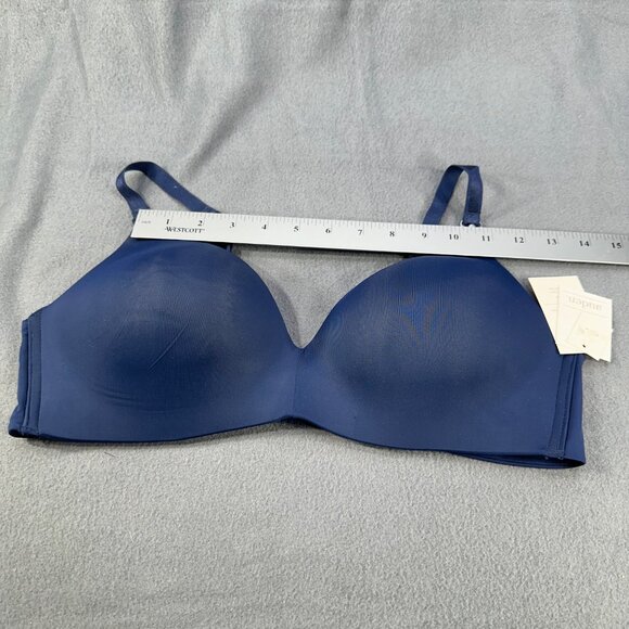 Auden Women's Sz 38C Nursing Bra Lightly Lined Wireless Two Way Straps Blue New - Picture 7 of 14
